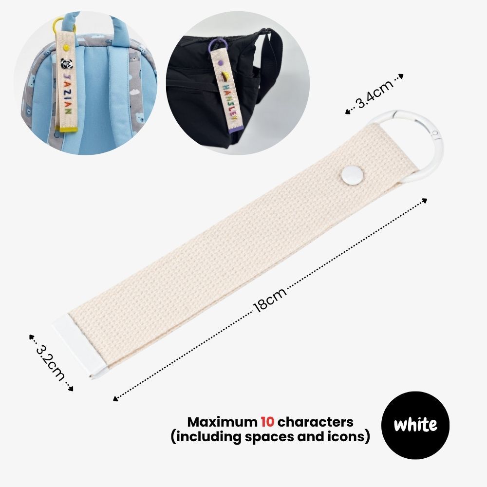Personalised Bag Tag Name Tag for Baby & Children School Bag Tag Personalised Name Label Keychain