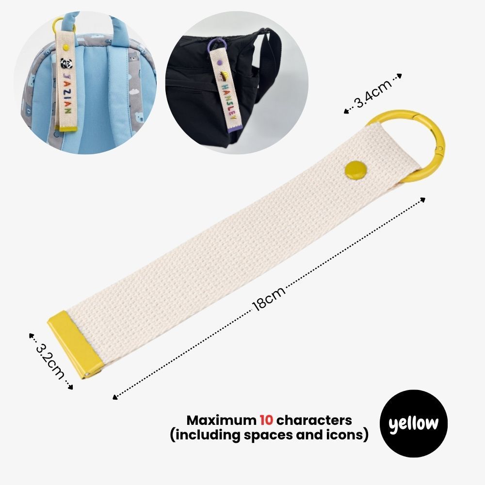 Personalised Bag Tag Name Tag for Baby & Children School Bag Tag Personalised Name Label Keychain