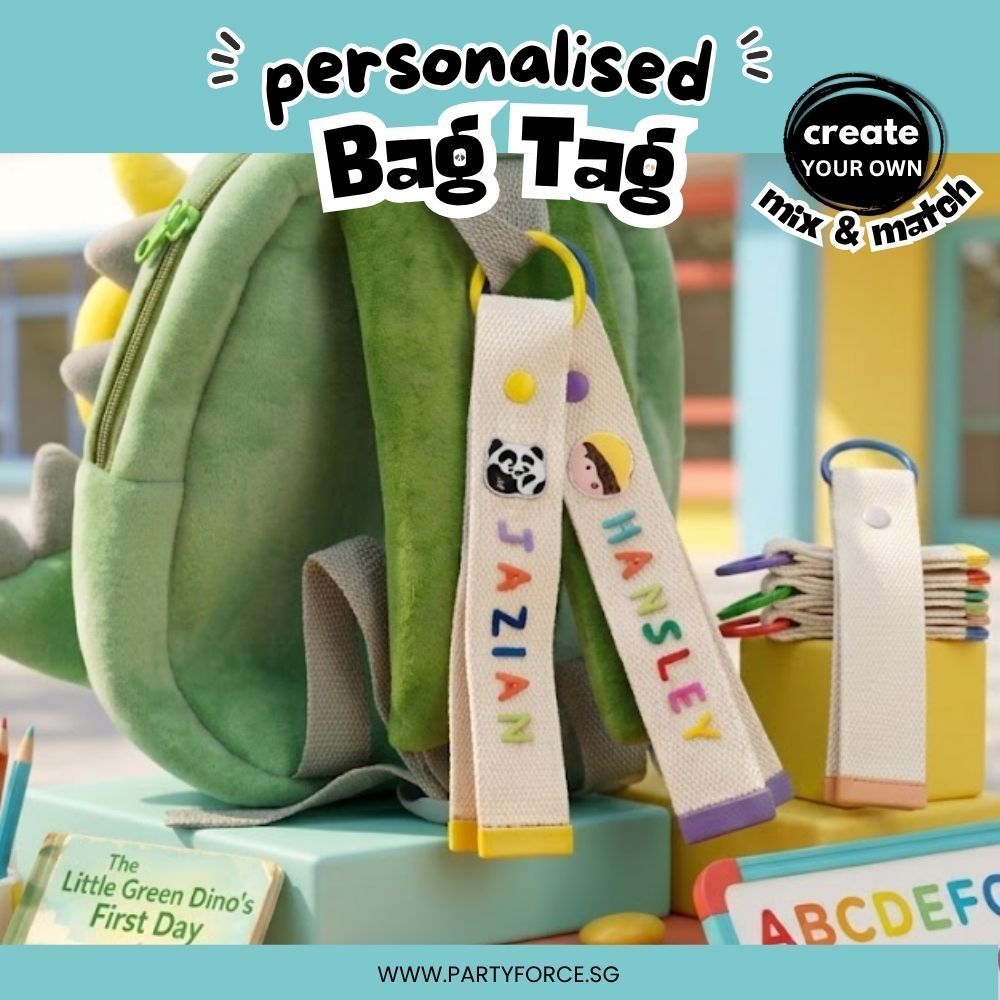 Personalised Bag Tag Name Tag for Baby & Children School Bag Tag Personalised Name Label Keychain