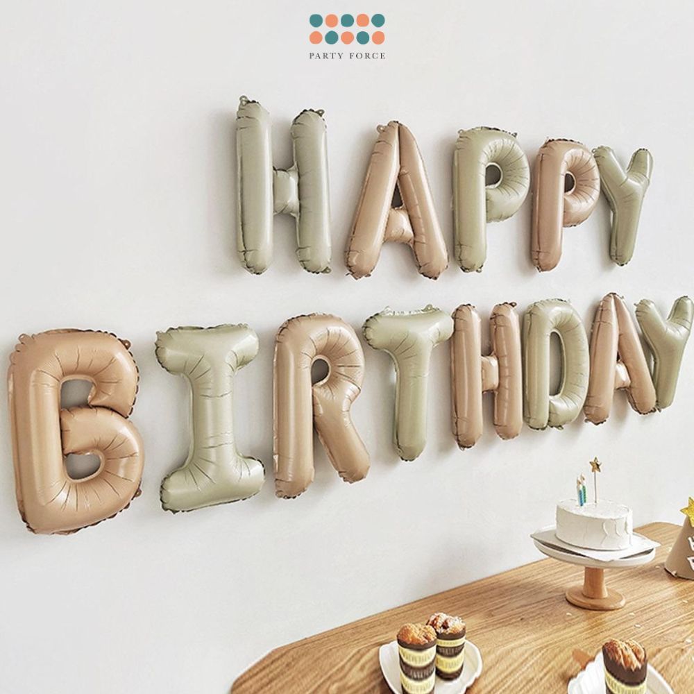 16 inch Sage Cream Caramel Number Letter Balloon