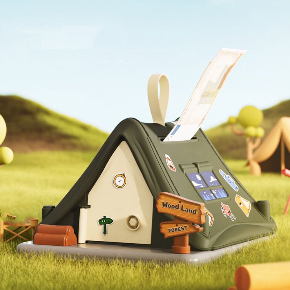 Creative Gift Kids Piggy Bank Gas Station Cafe Piggy Bank for Notes and coins