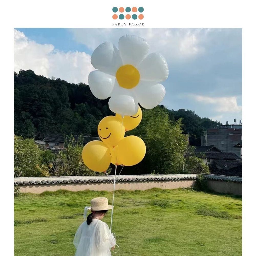 Daisy Theme Banner Balloon Party Decoration for Birthday Party