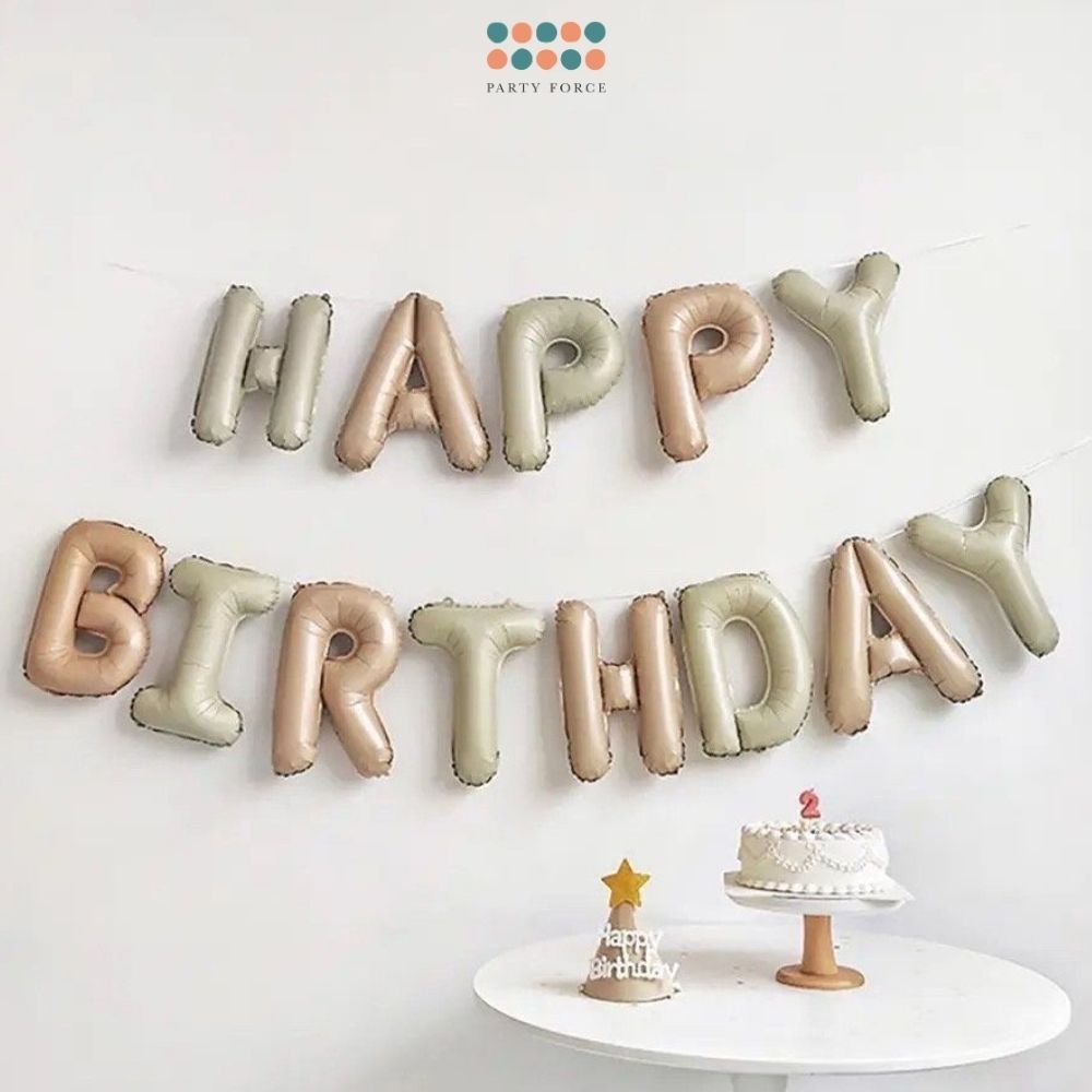 16 inch Sage Cream Caramel Number Letter Balloon