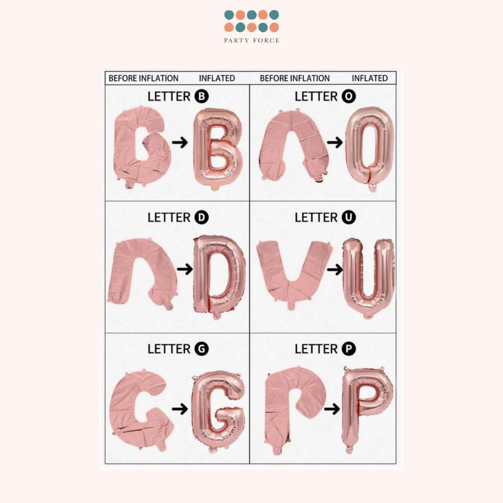 16 inch Baby Blue Baby Pink Number Letter Balloon