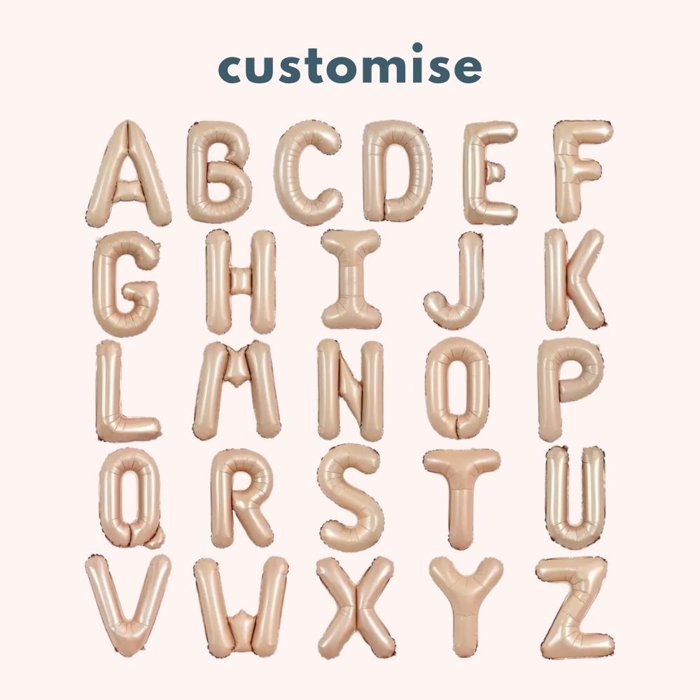 16 inch Sage Cream Caramel Number Letter Balloon