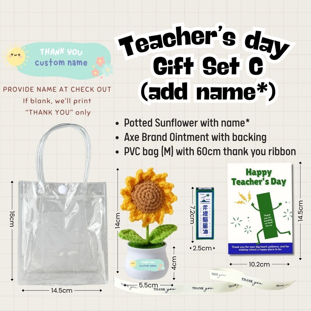 Teacher's Day Gift Sunflower Pot Appreciation Gift Thank You Teachers Day Card