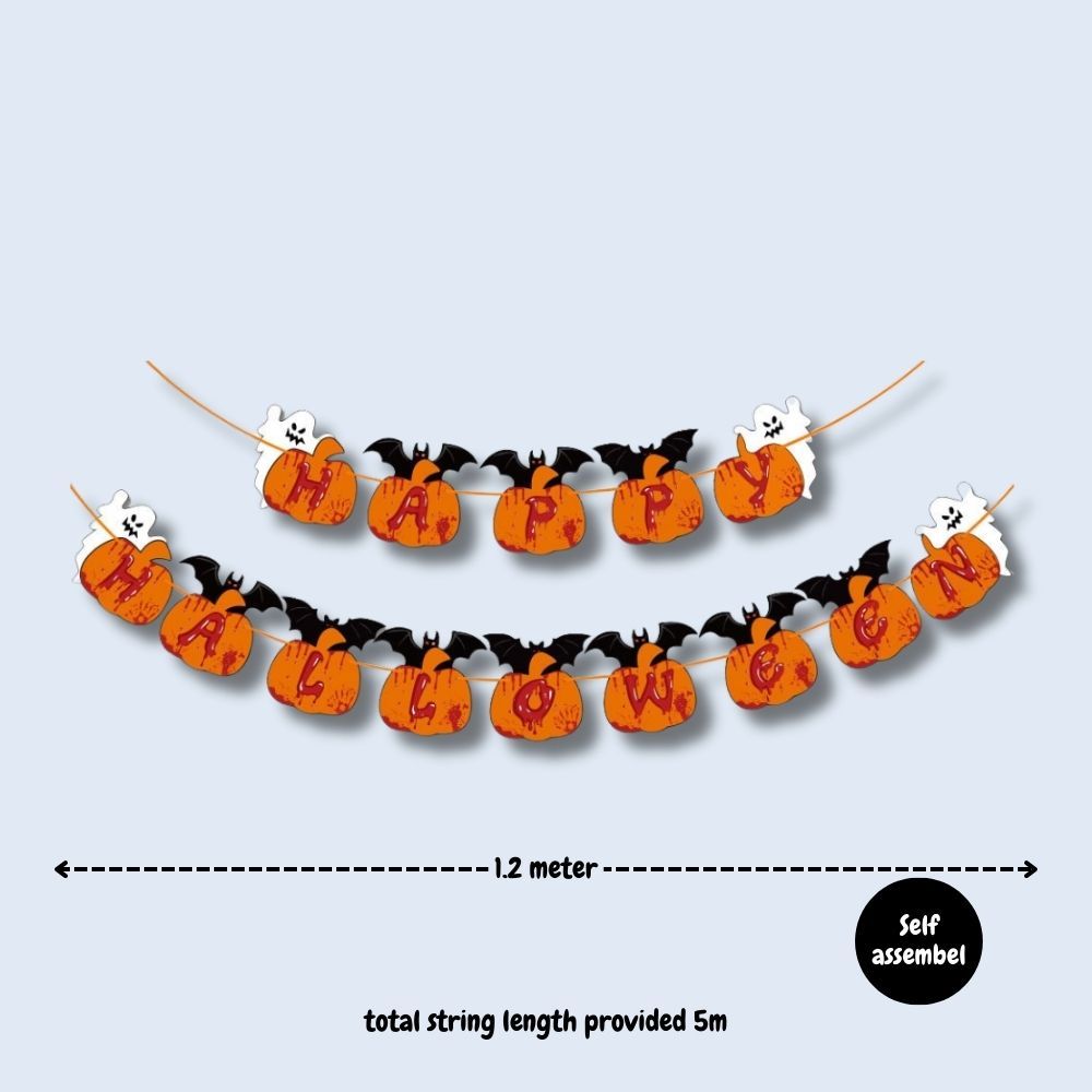 Happy Halloween Banner Merry Christmas Banner for Party Celebration and Decoration