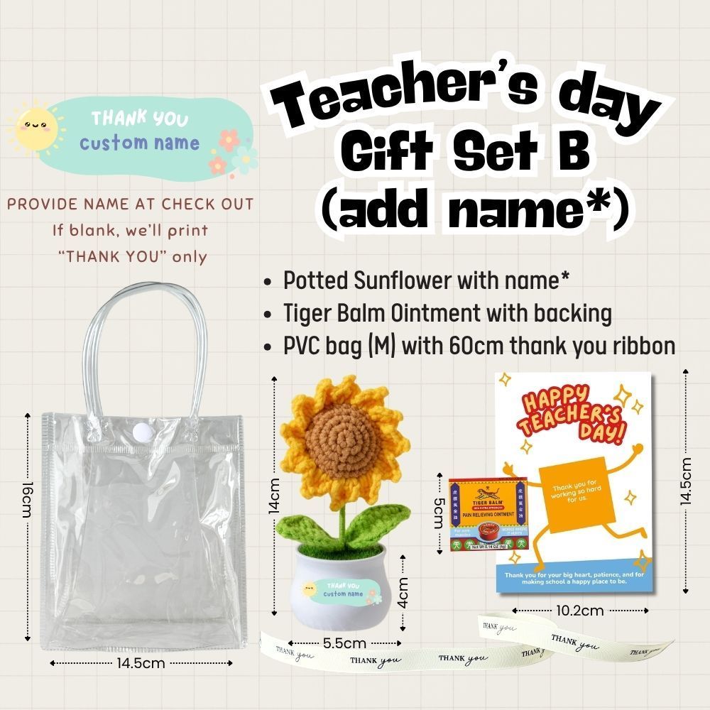 Teacher's Day Gift Sunflower Pot Appreciation Gift Thank You Teachers Day Card