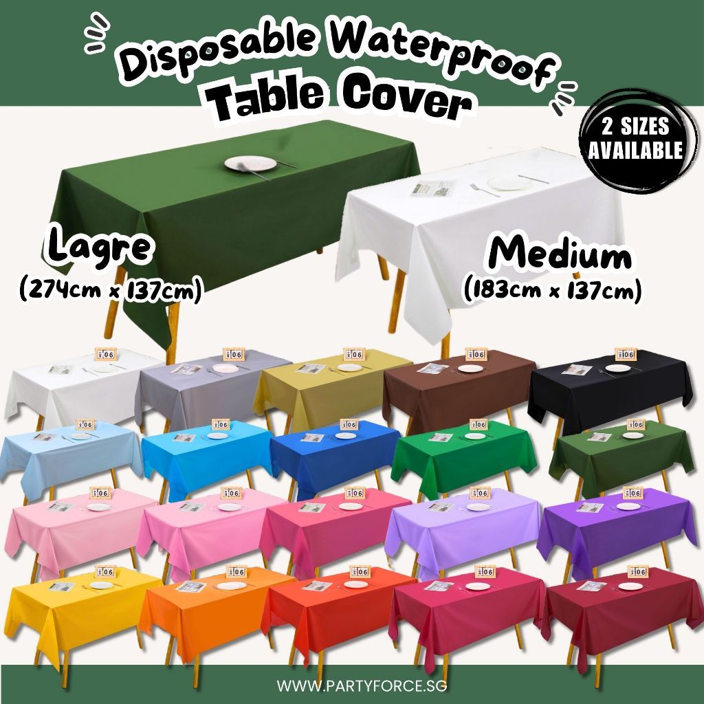 Disposable table cloth Waterproof table cover for birthday party wedding events