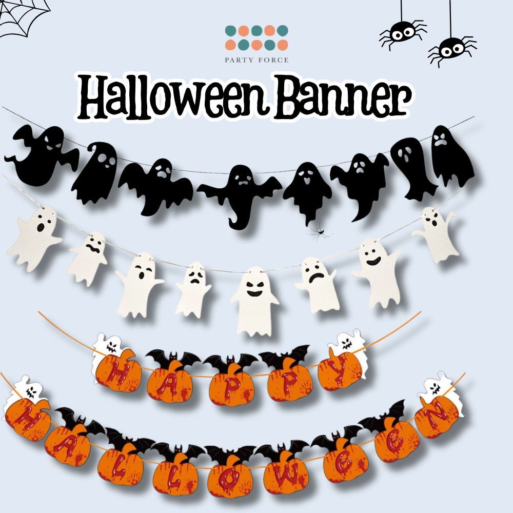 Happy Halloween Banner Merry Christmas Banner for Party Celebration and Decoration