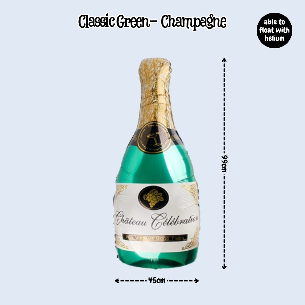 Large Size Champagne Whisky bear foil balloon for birthday party decoration