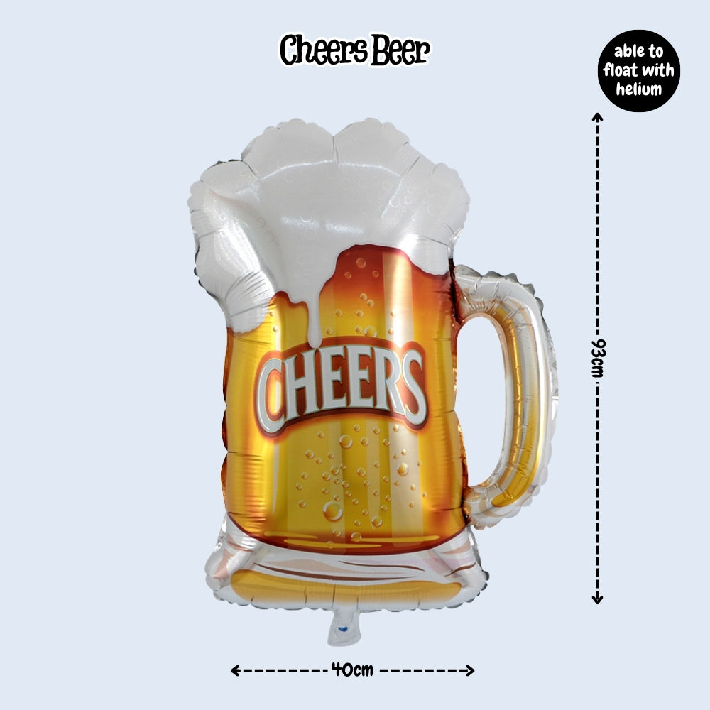 Large Size Champagne Whisky bear foil balloon for birthday party decoration