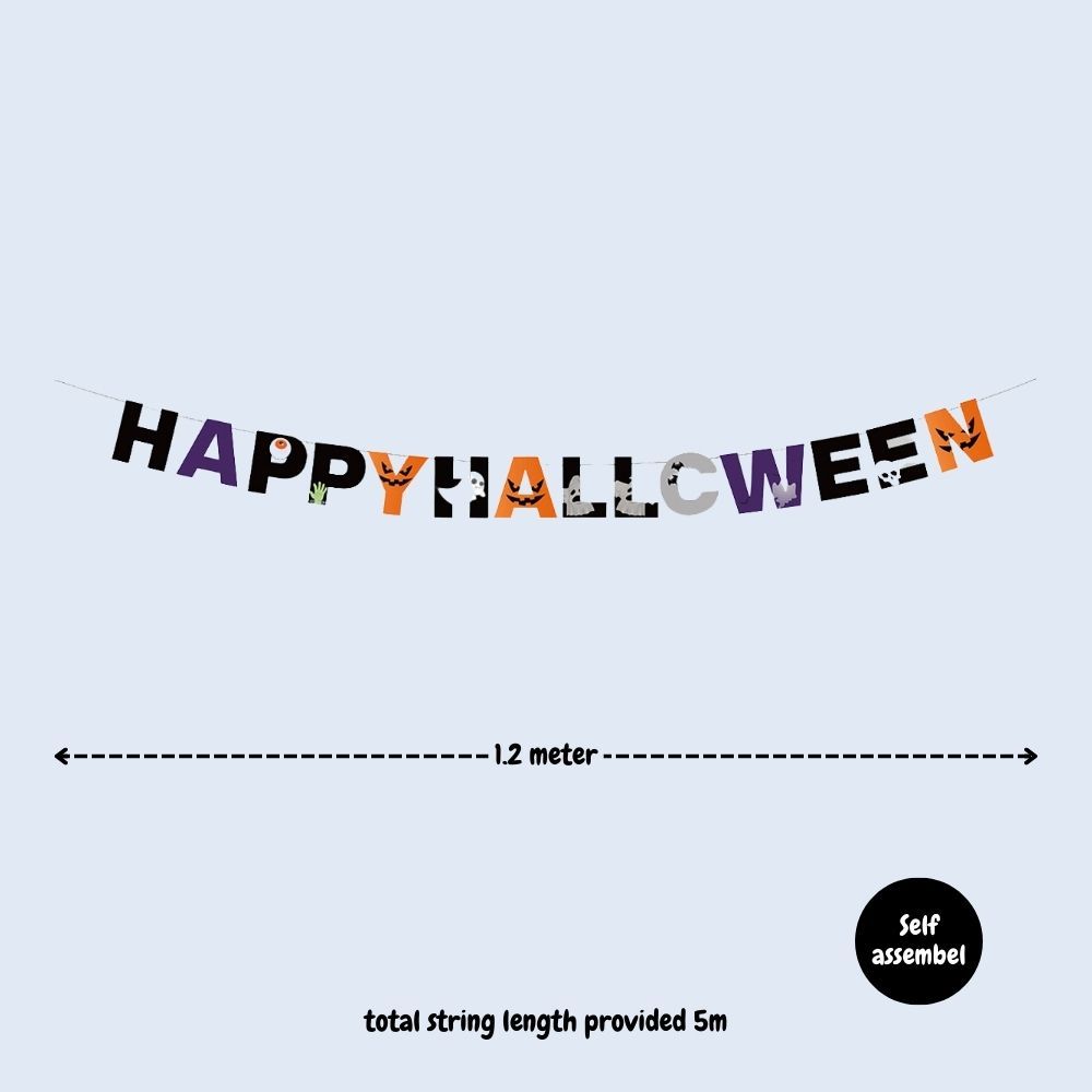 Happy Halloween Banner Merry Christmas Banner for Party Celebration and Decoration