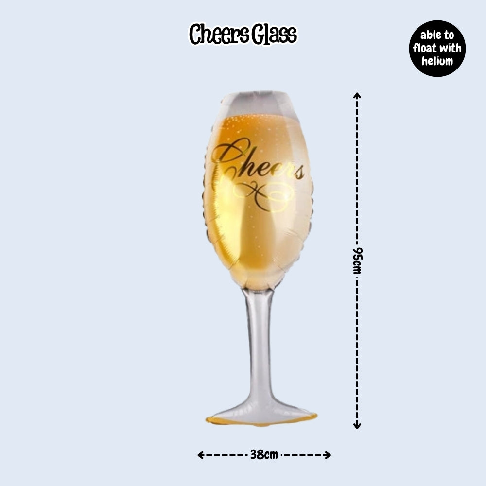 Large Size Champagne Whisky bear foil balloon for birthday party decoration