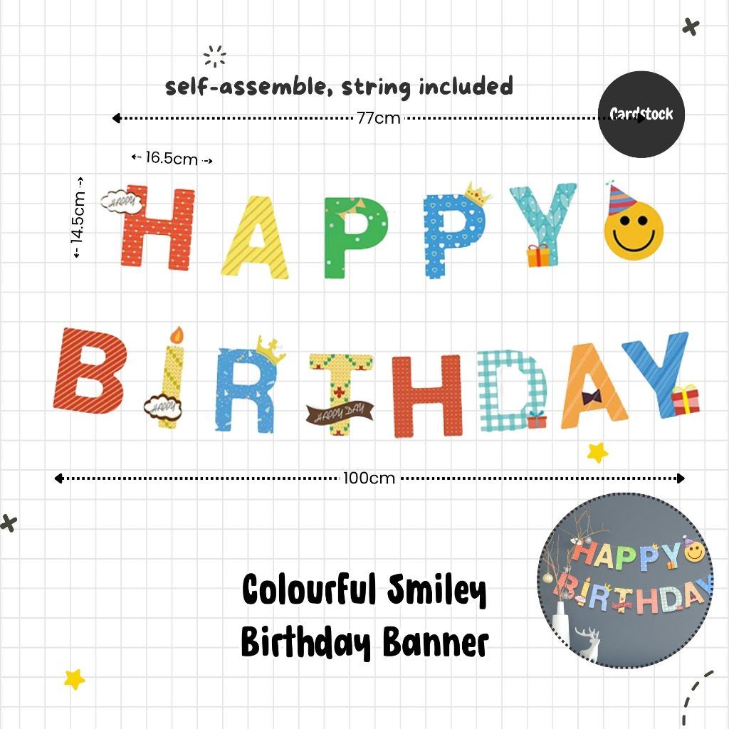 Rainbow Colour Theme Birthday Banner Balloon Candle Party Decoration