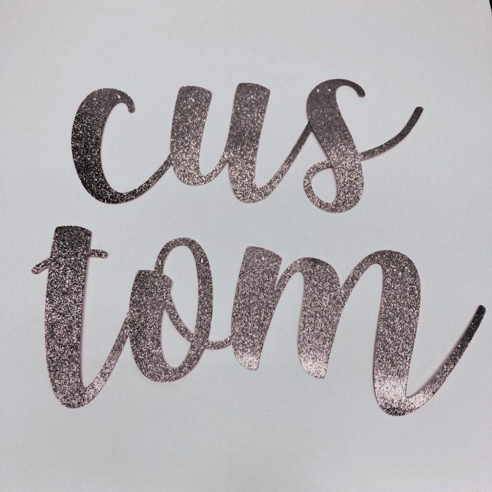 [SG Instock[ Customised Cursive Banner Glitter Black Script Font Custom Banner Happy Birthday Banner