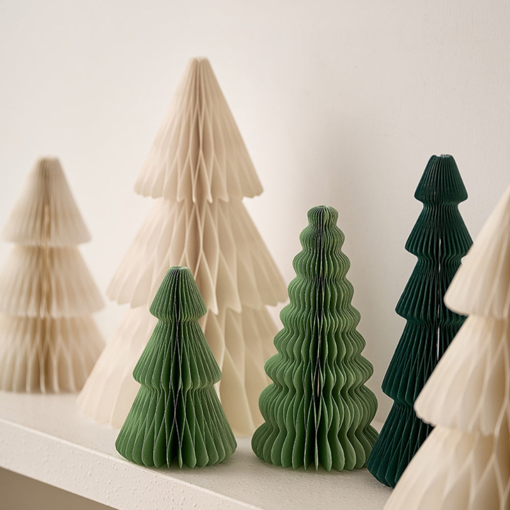 Honeycomb Display Christmas Tree Paper folding origami for tabletop counter top shelf display