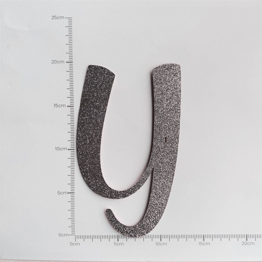 [SG Instock[ Customised Cursive Banner Glitter Black Script Font Custom Banner Happy Birthday Banner