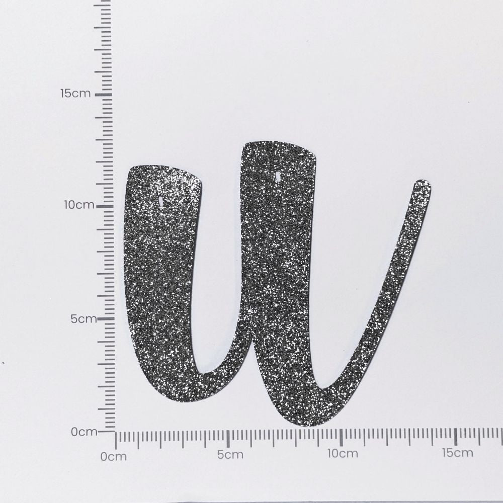 [SG Instock[ Customised Cursive Banner Glitter Black Script Font Custom Banner Happy Birthday Banner