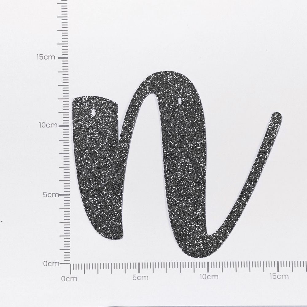 [SG Instock[ Customised Cursive Banner Glitter Black Script Font Custom Banner Happy Birthday Banner