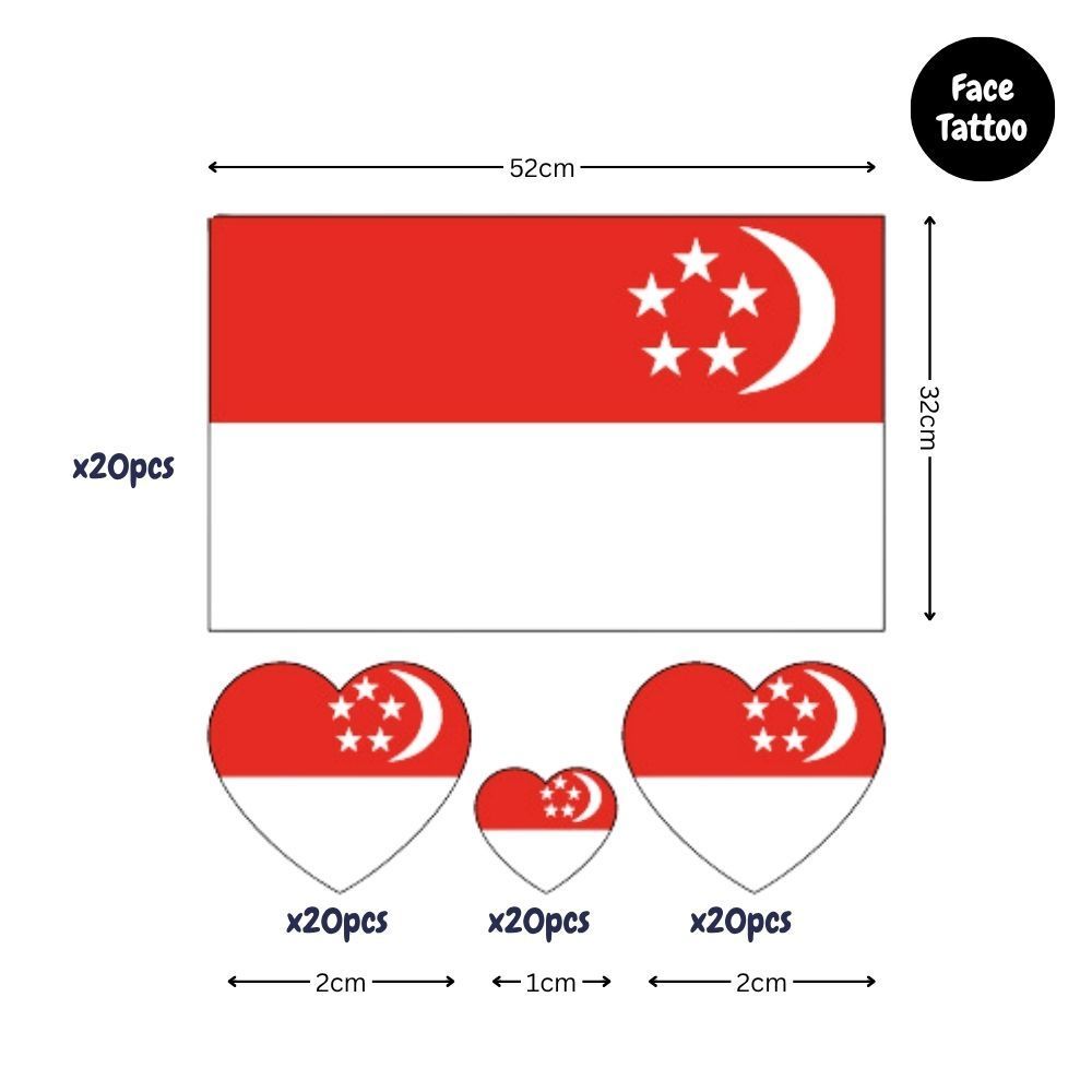 SG61 Decoration Singapore National day Go Beyond Decoration Banner Cheering Balloon Cake Topper