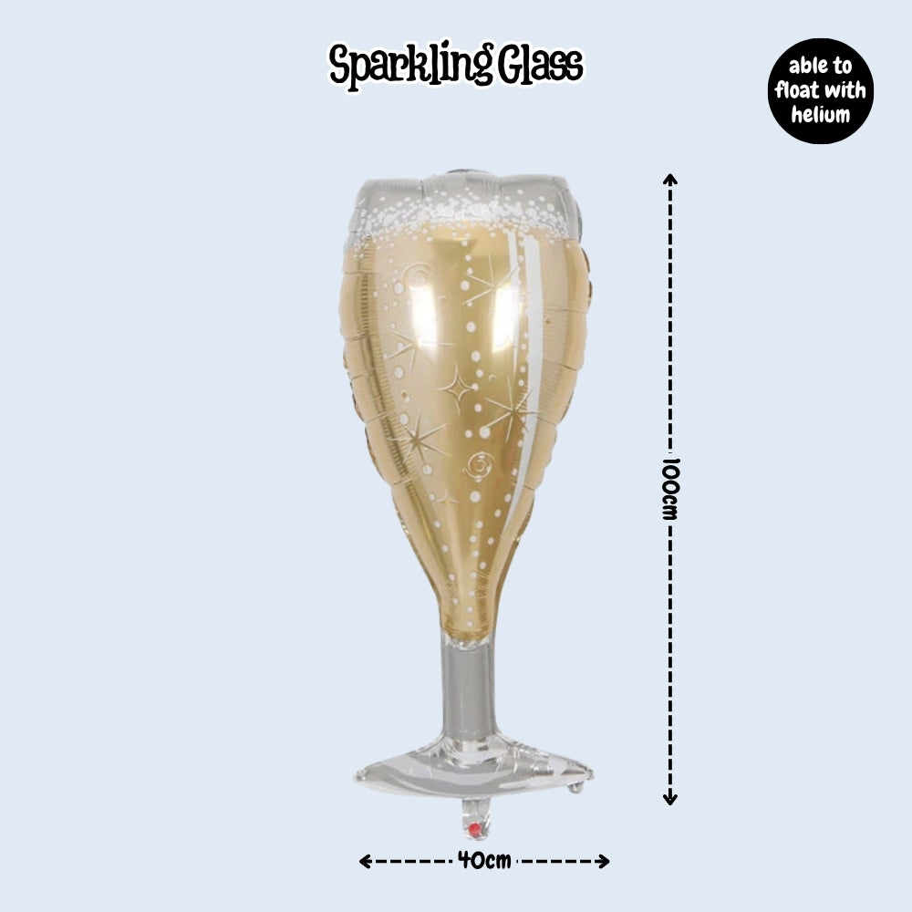 Large Size Champagne Whisky bear foil balloon for birthday party decoration