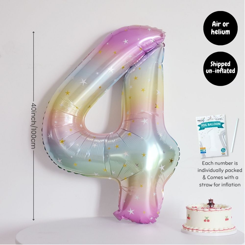 Rainbow Colour Theme Birthday Banner Balloon Candle Party Decoration