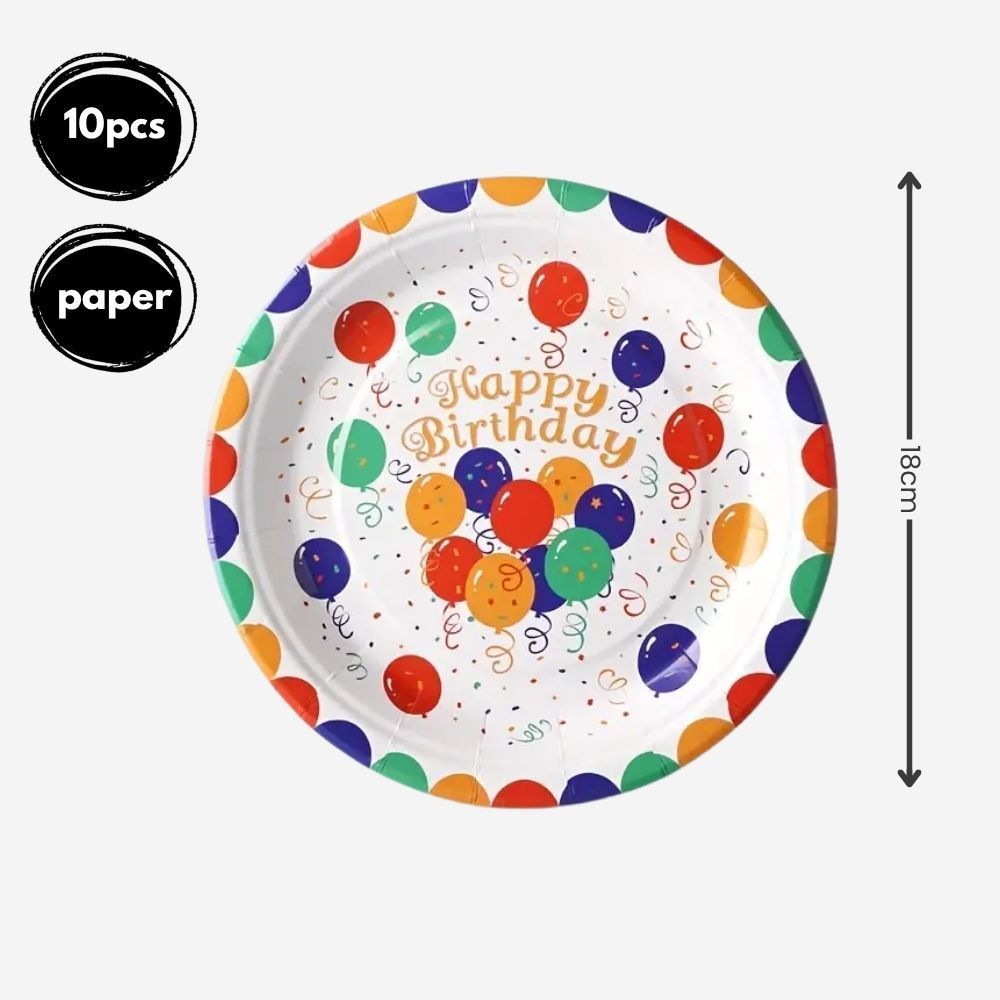 Rainbow Colour Theme Birthday Banner Balloon Candle Party Decoration