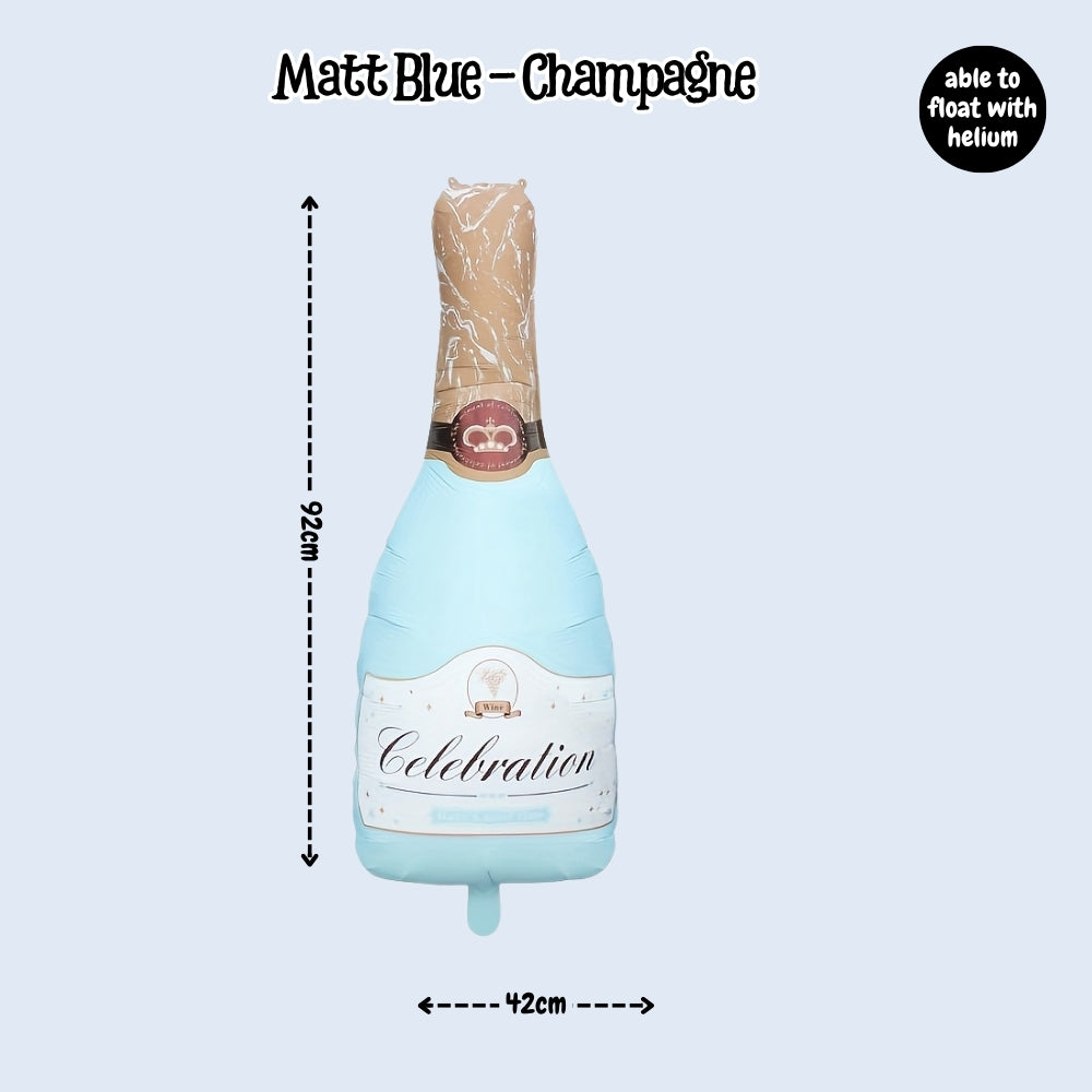 Large Size Champagne Whisky bear foil balloon for birthday party decoration