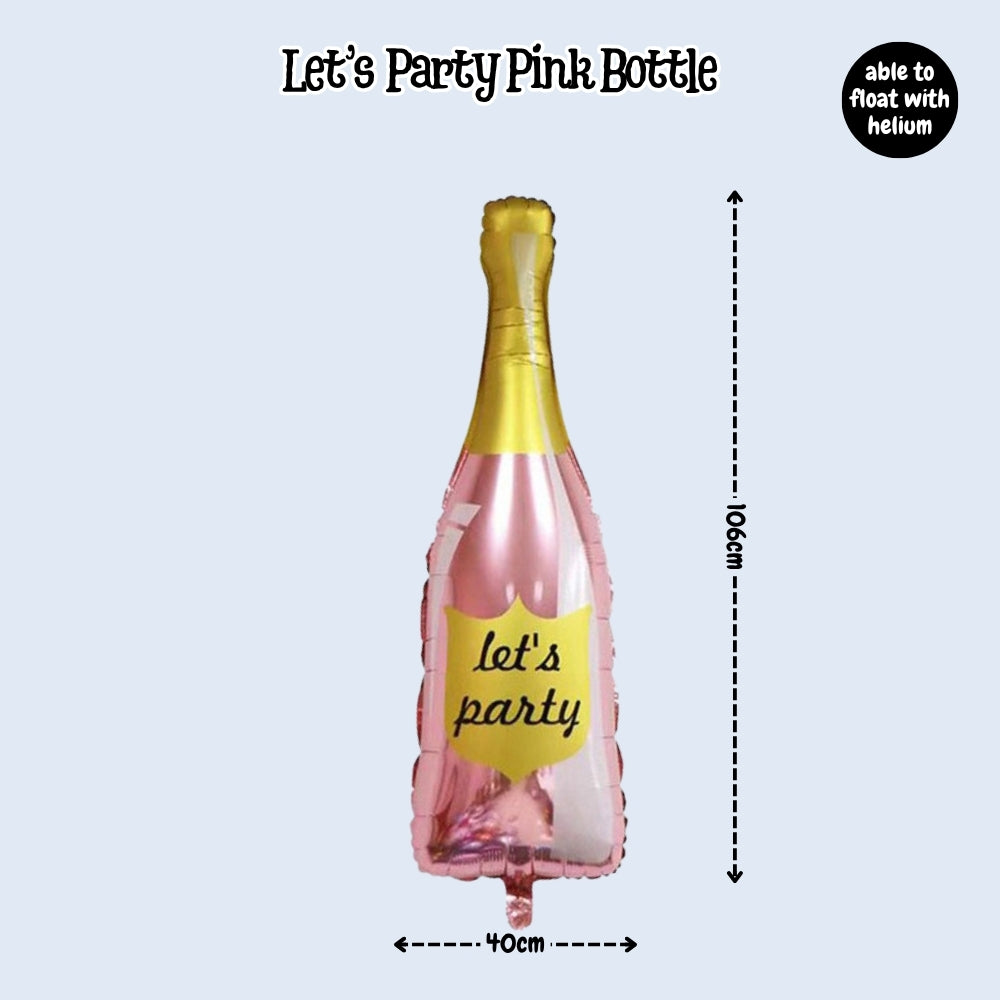 Large Size Champagne Whisky bear foil balloon for birthday party decoration