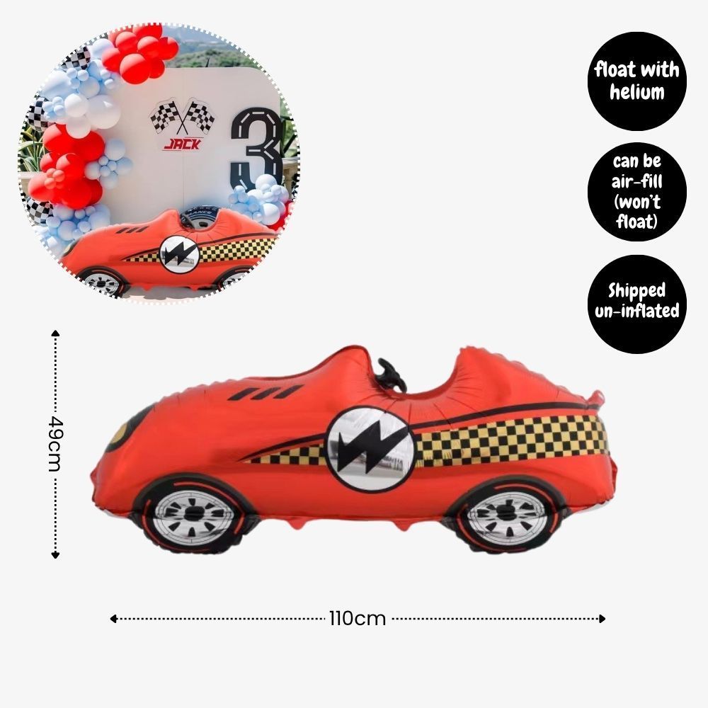 Personalised Hot Wheels Racing Theme Birthday Party Balloon Banner Decoration