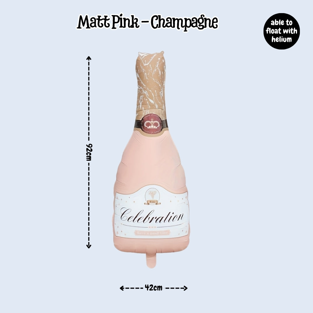 Large Size Champagne Whisky bear foil balloon for birthday party decoration