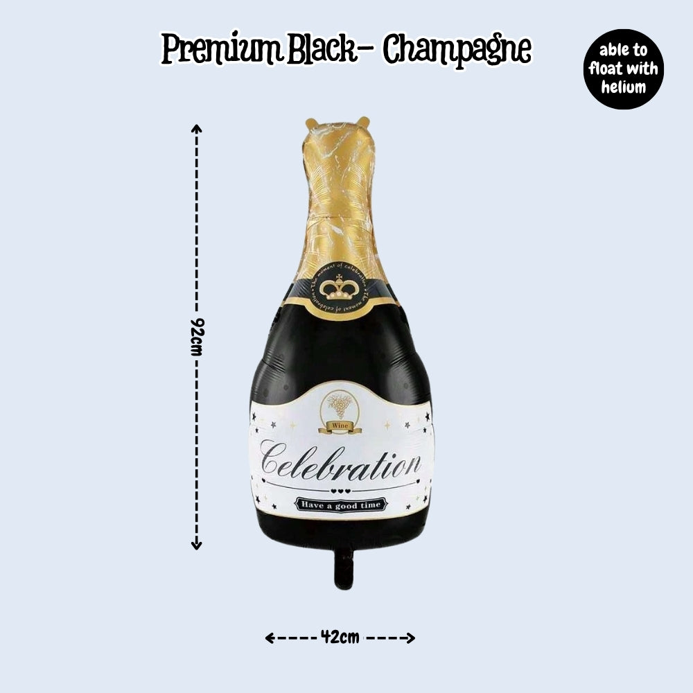 Large Size Champagne Whisky bear foil balloon for birthday party decoration