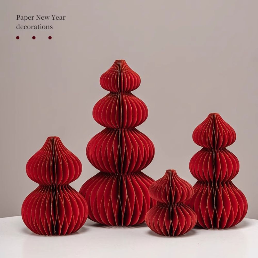 CNY Chinese New Year Honey comb hanging paper decoration and CNY table top display