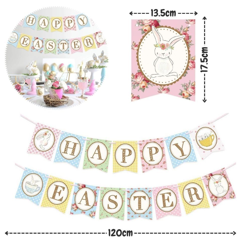 Easter Party Decoration Happy Easter Banner Balloon Easter Egg Gift