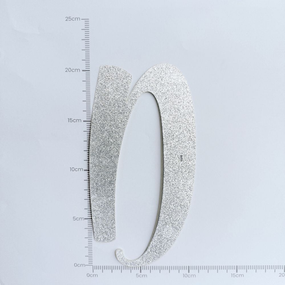 Custom Cursive Glitter Silver Script Font Banner