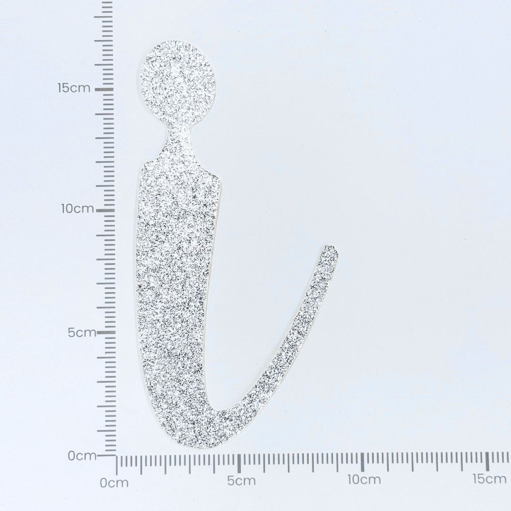 Custom Cursive Glitter Silver Script Font Banner