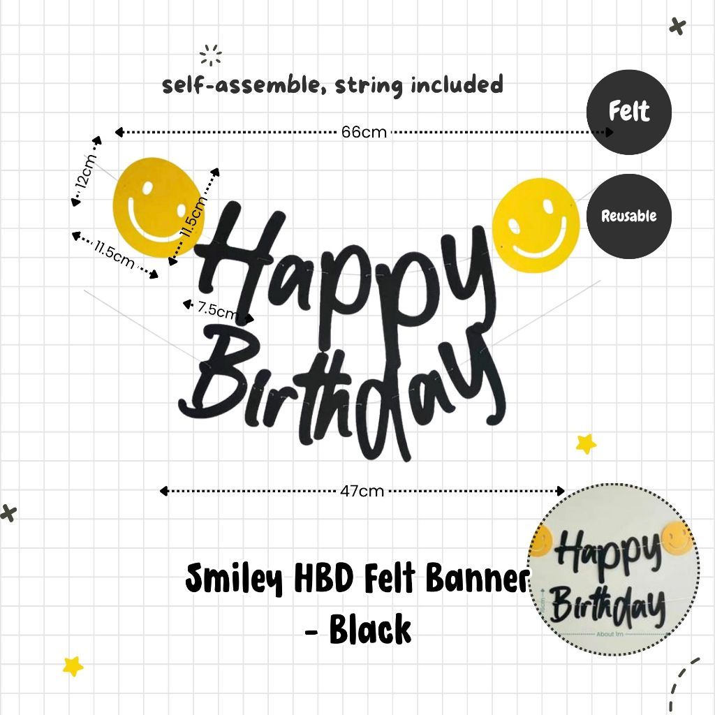 Happy Birthday Banner Garland Birthday Party Bunting Happy Birthday Foil Banner