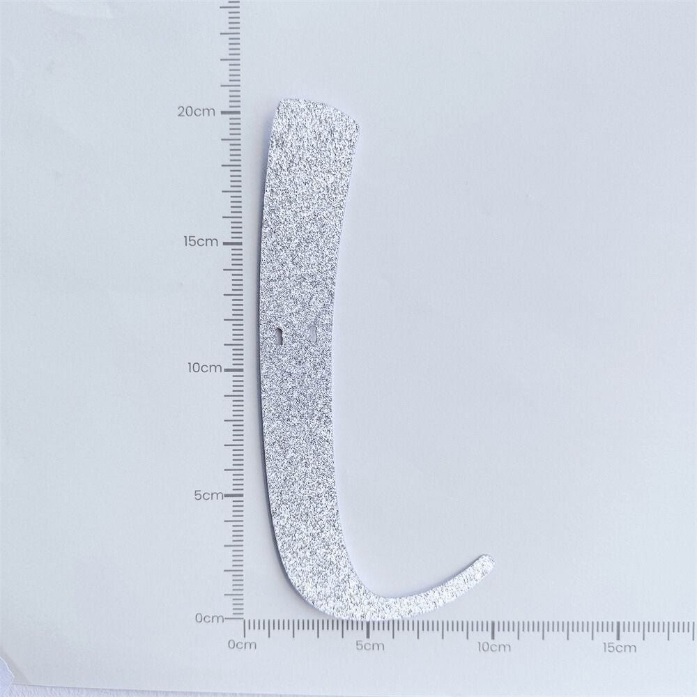 Custom Cursive Glitter Silver Script Font Banner