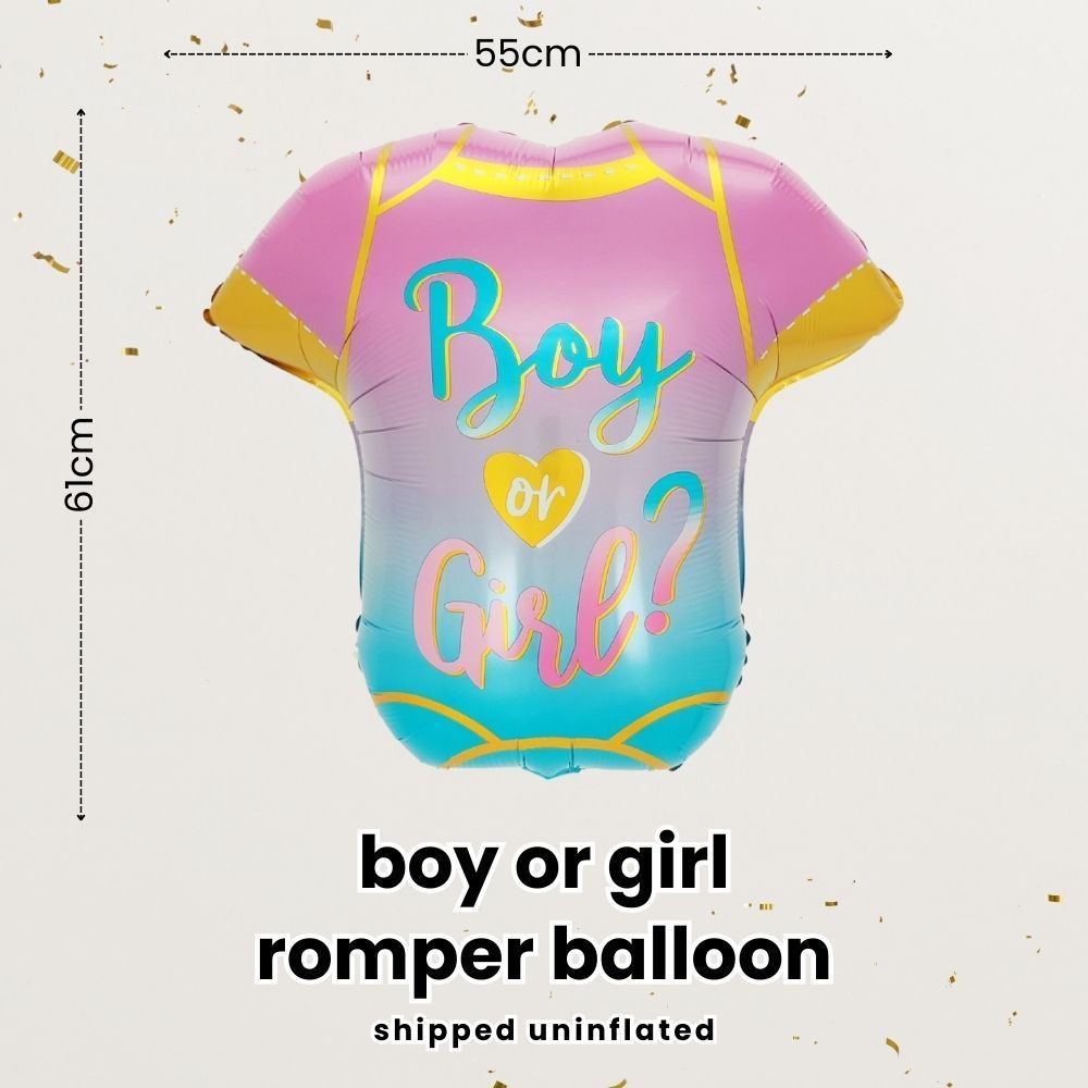 Gender Reveal Party Essentials Balloon Decoration Boy or Girl Banner Confetti Popper