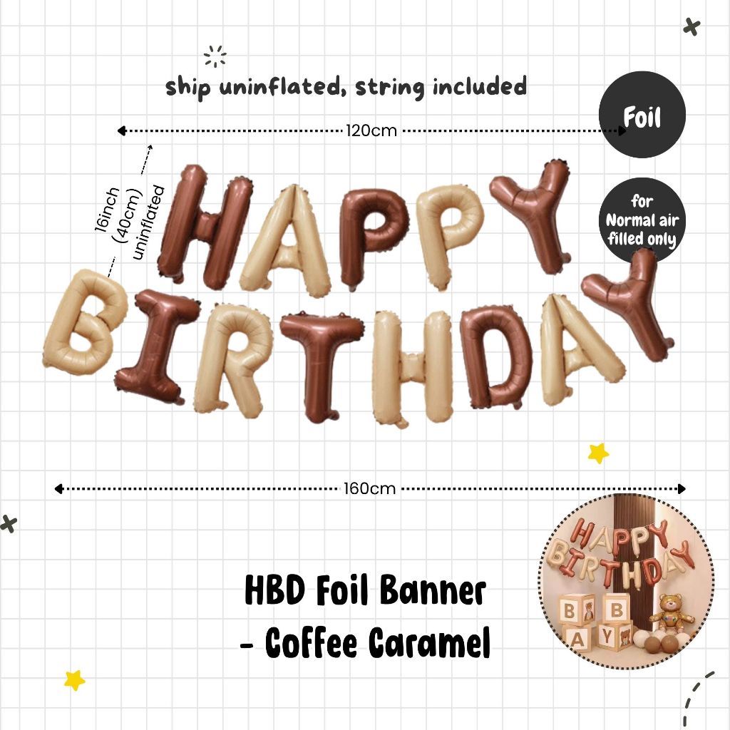 Happy Birthday Banner Garland Birthday Party Bunting Happy Birthday Foil Banner
