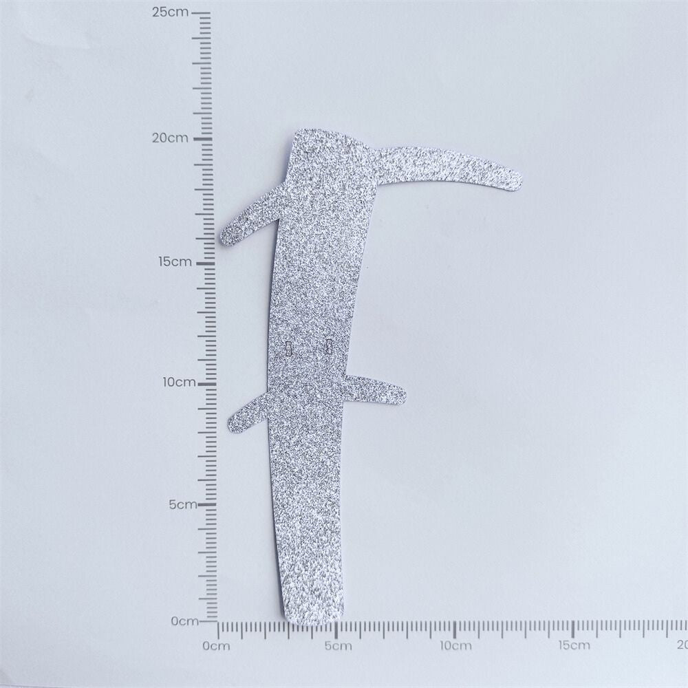 Custom Cursive Glitter Silver Script Font Banner