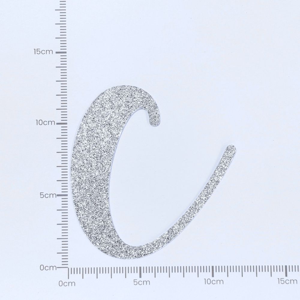 Custom Cursive Glitter Silver Script Font Banner