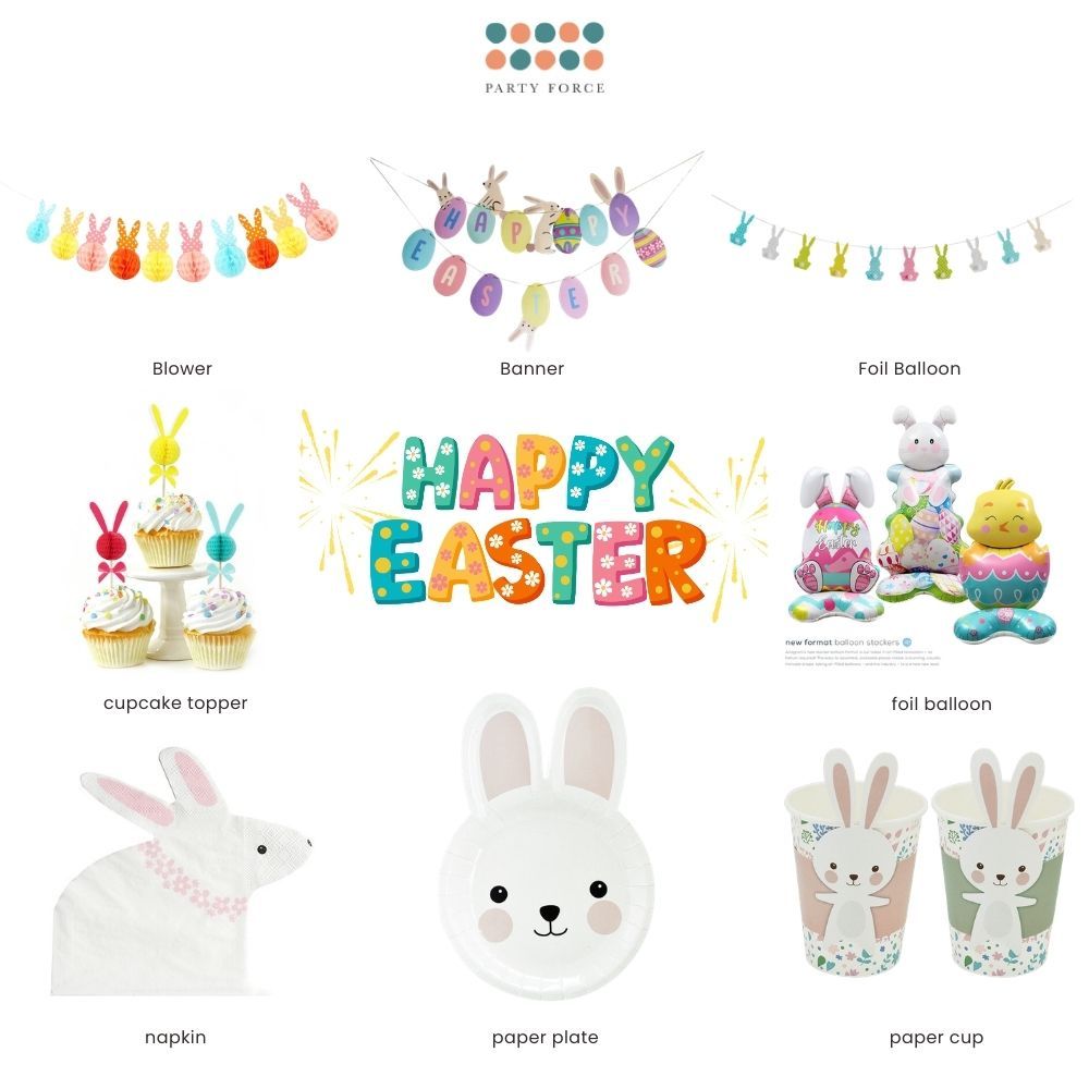 Easter Party Decoration Happy Easter Banner Balloon Easter Egg Gift