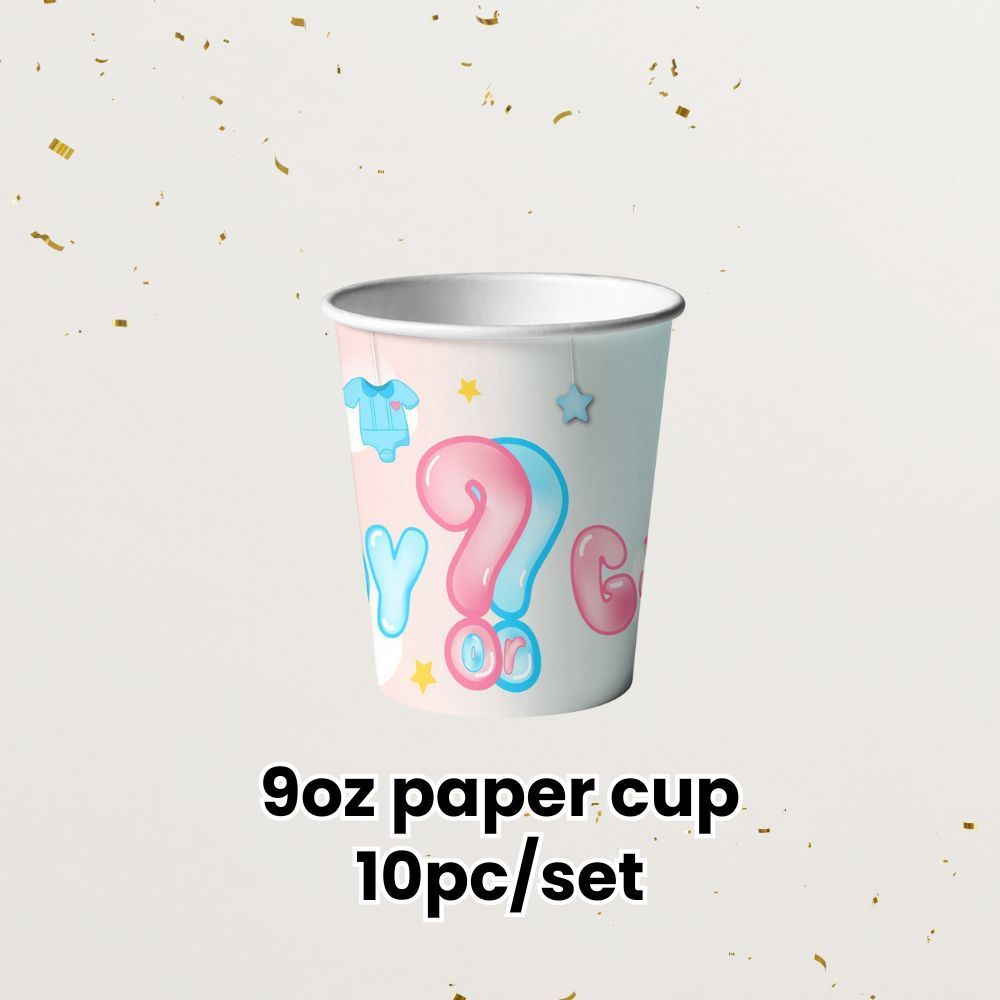 Gender Reveal Party Essentials Balloon Decoration Boy or Girl Banner Confetti Popper