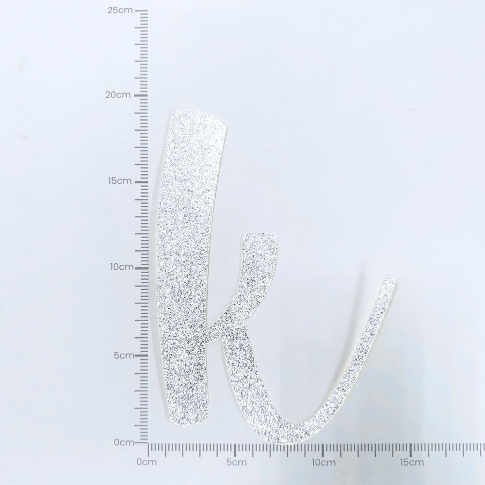 Custom Cursive Glitter Silver Script Font Banner