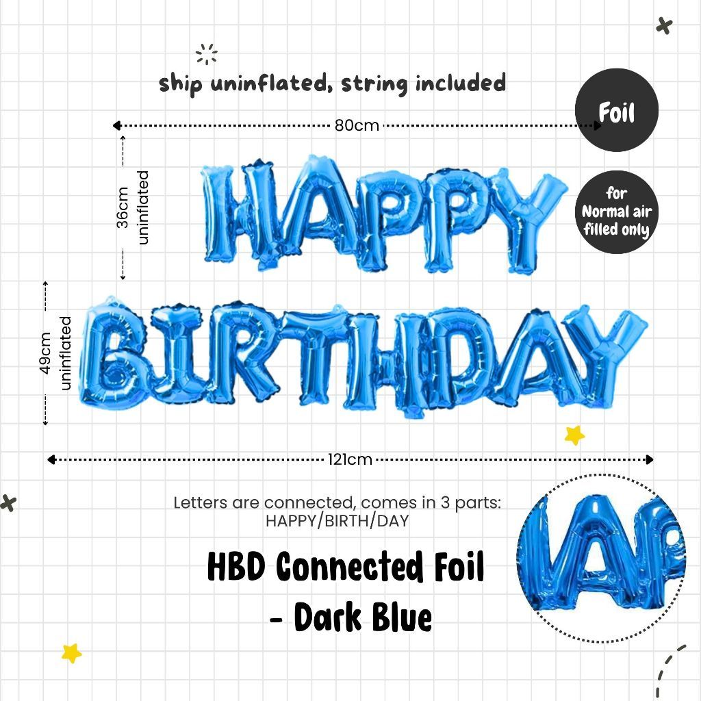 Happy Birthday Banner Garland Birthday Party Bunting Happy Birthday Foil Banner
