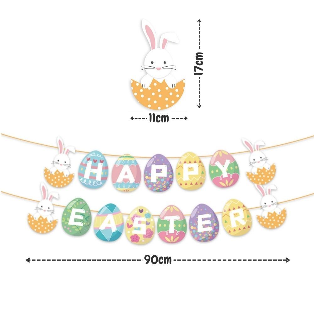 Easter Party Decoration Happy Easter Banner Balloon Easter Egg Gift