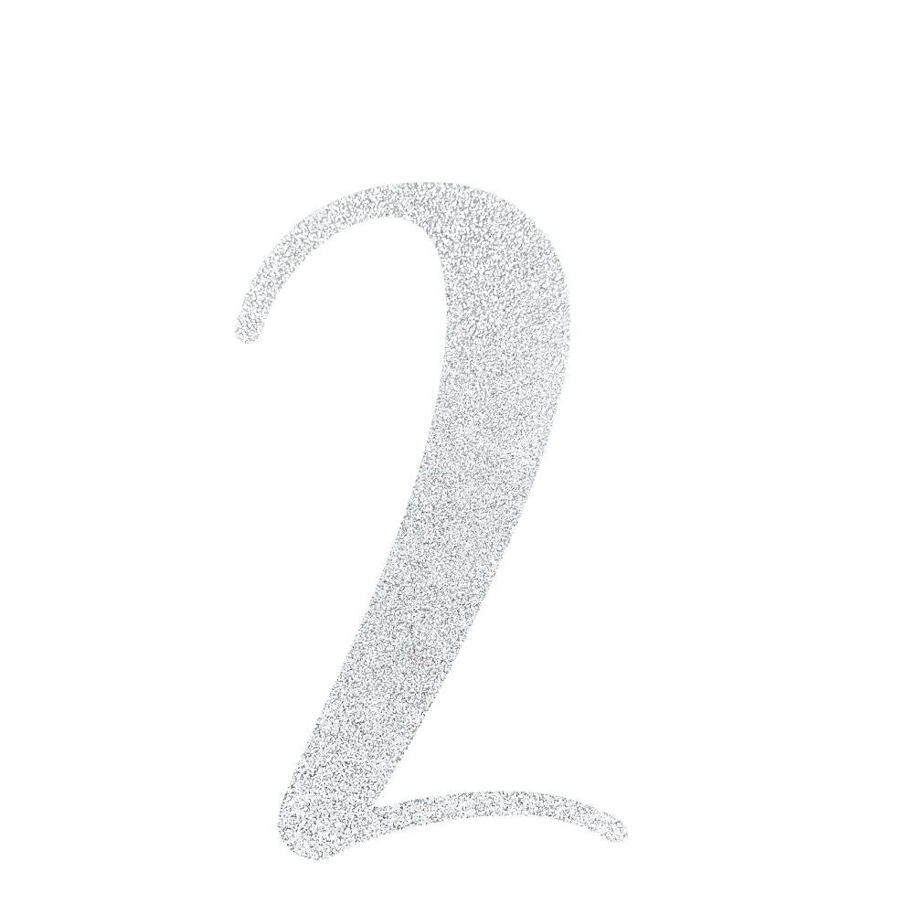Custom Cursive Glitter Silver Script Font Banner