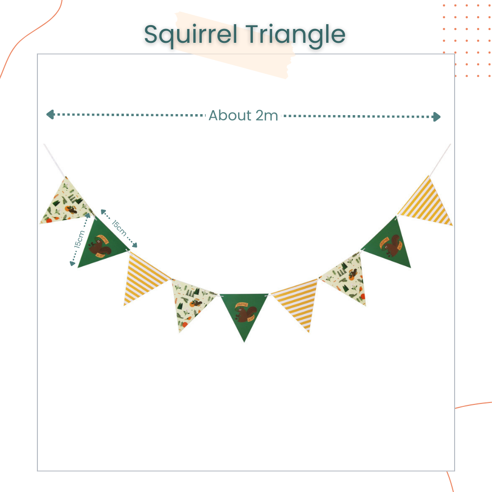 Decorative Banner Cute Triangle Flag Bunting for Party Decoration